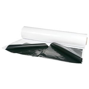 film poly imperméable noir et blanc 6 mil