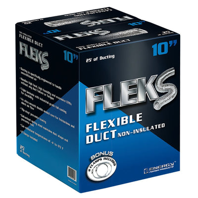 Fleks Ducting Aluminum 25’ W/2 Clamps