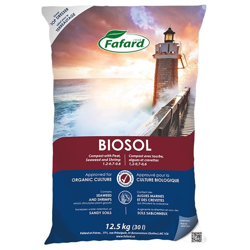 BIOSOL Compost With Peat, Seaweed &amp; Shrimp 30 Liters