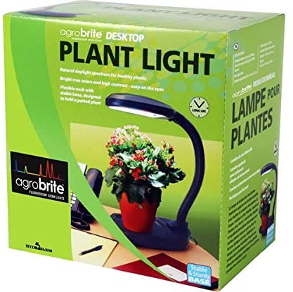 AgroBrite 14 Watt Desktop Plant Light, 14w LED, Black