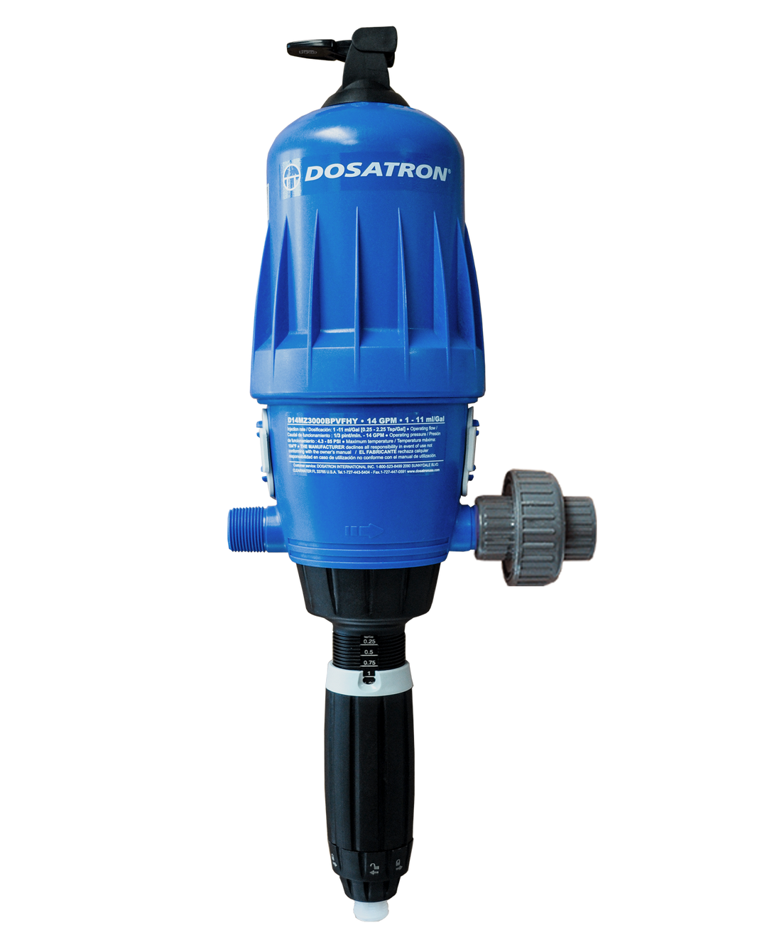 Dosatron - D14MZ3000VFBPHY 14 GPM Injector 1.25ml-11ml