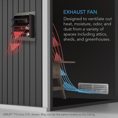 AC Infinity - Ventilateur d'extraction AIRLIFT Shutter + Temp &amp; Humidité