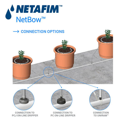 Netafim Netbow Drip Ring 5" 4 Outlets Barb (120/Cs)